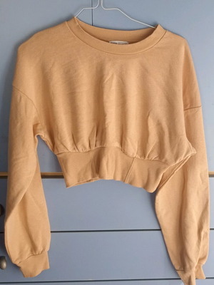 Bershka γυναικεία μπλούζα cropped XS μπεζ σαν καινούργιο