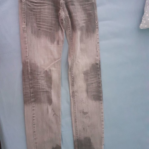 3Guys denim jeans new, grey with embroidered details, size S
