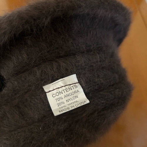 Fur hat like new, brown, one size