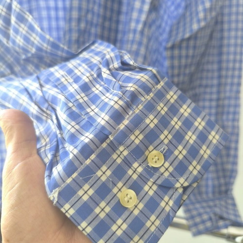 Benetton XL men's dress shirt new with tags, white and blue
