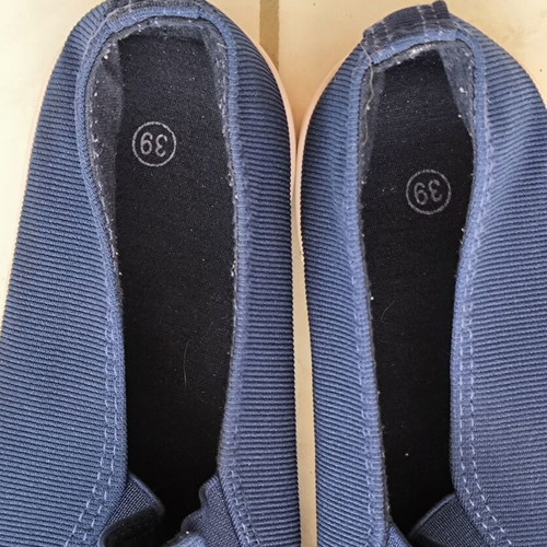 Fashion Icon Blue Canvas Athletic Shoes New Size 39