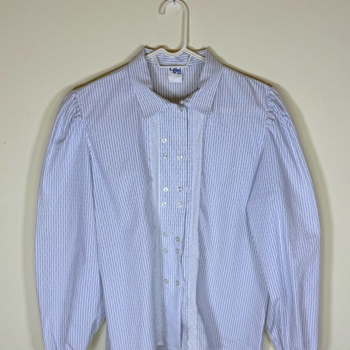 Zara shirt used, cotton, size M, white and blue