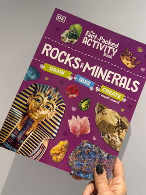 Rocks and Minerals activity book new, in English
