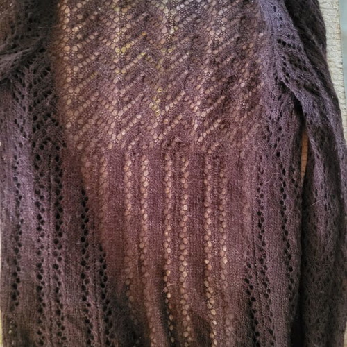 Mango cardigan brown with embroidery like new, size S