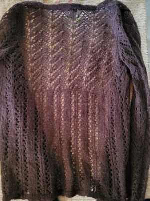 Mango cardigan brown with embroidery like new, size S