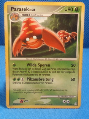 Pokemon card Parasek Lv36 58/123 used