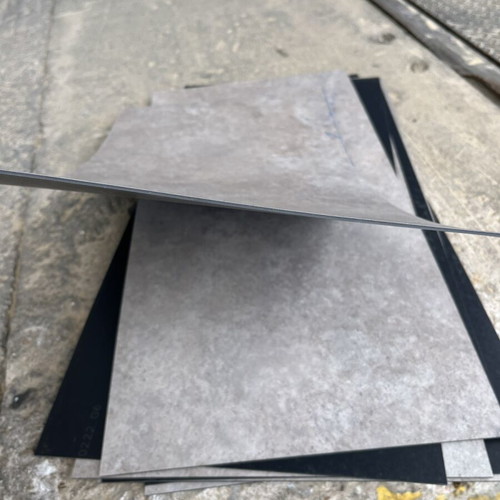 LVT vinyl flooring new, 3 boxes, gray cement style, 12.6 sqm