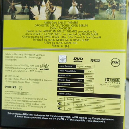 Giselle ballet DVD new, classical genre