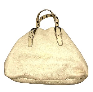 Miu Miu beige leather handbag