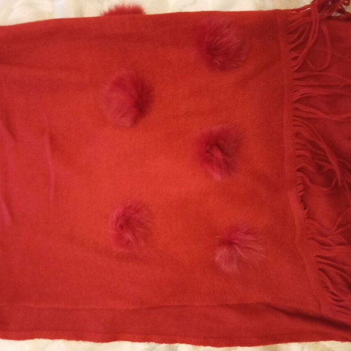 Capes like new brown and burgundy with eco fur and fringes
