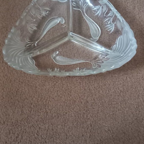 Crystal serving platter like new