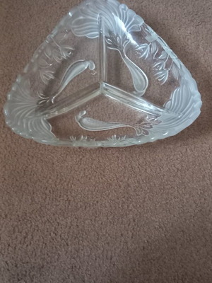 Crystal serving platter like new