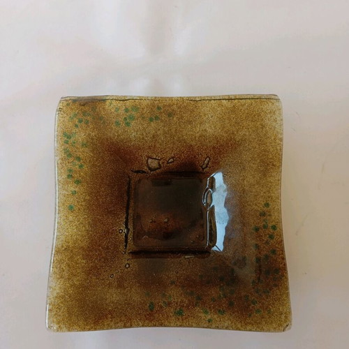 Handmade decorative glass piece new with fusing technique