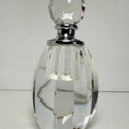 Vintage faceted crystal perfume bottle