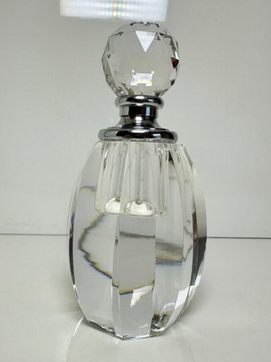 Vintage faceted crystal perfume bottle