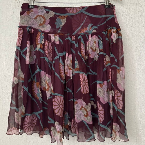 Sisley silk floral skirt, size L