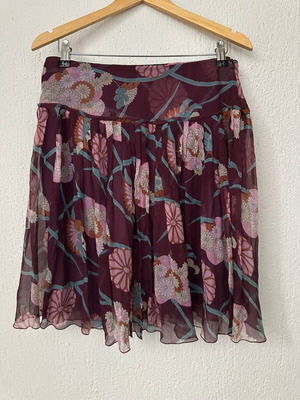 Sisley silk floral skirt, size L