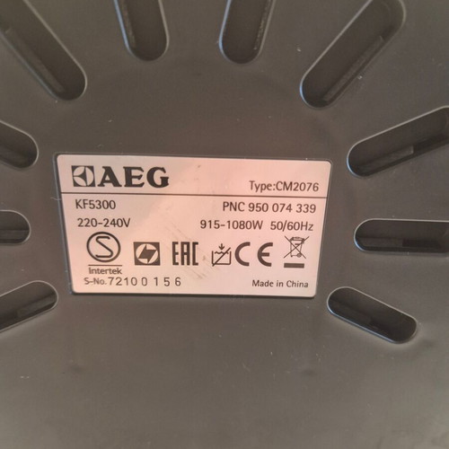 AEG KF5300 coffee maker used without carafe