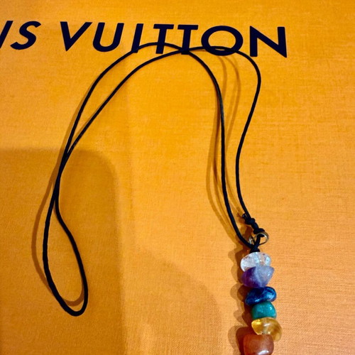 Necklace with semi-precious stones 7 Chakras new, multicolor