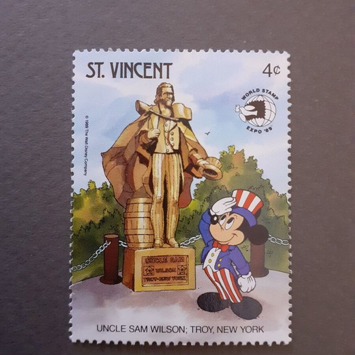 St. Vincent Walt Disney set of 6 stamps, US monuments 1989