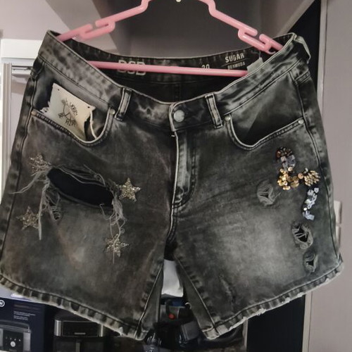 BSB denim bermuda shorts, black, size L