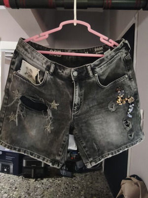 BSB denim bermuda shorts, black, size L