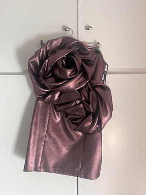 Zara strapless dress new with flowers and zipper