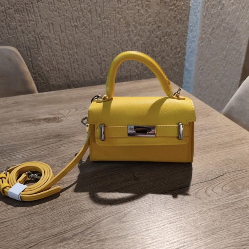 Stradivarius yellow hand bag new with strap