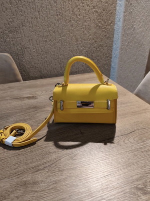 Stradivarius yellow hand bag new with strap