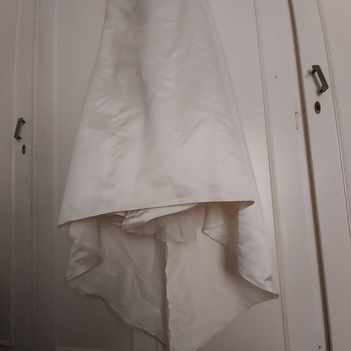 F-Prive wedding dress silk satin ecru like new, size small