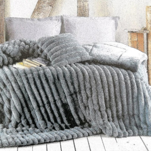 Trinity double-sided fur blanket without filling new