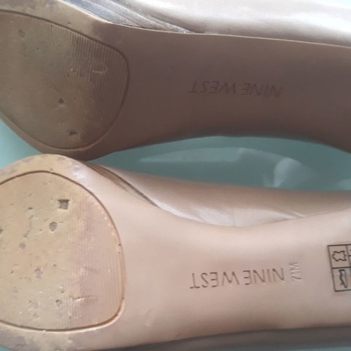 Nine West women's leather pumps used, beige-pink, size 37