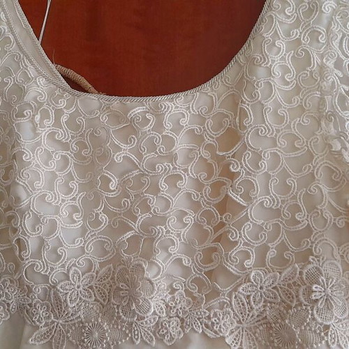 Wedding dress new size 42 beige from Herve Paris