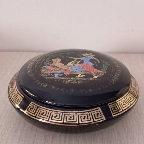 Vintage jewelry box handmade with 24K gold, like new