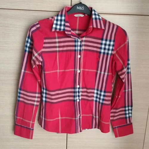 Red checkered shirt Medium like new, 100% cotton