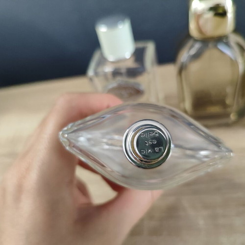 Perfume bottles used, collection with Escada, Prada, Lancome, Moschino
