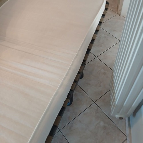 Folding bed 90x190 cm with wheels, set of 2