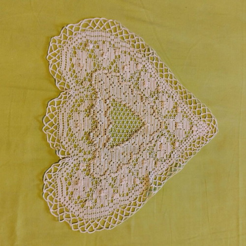 Handmade lace new, set of 2, ecru color