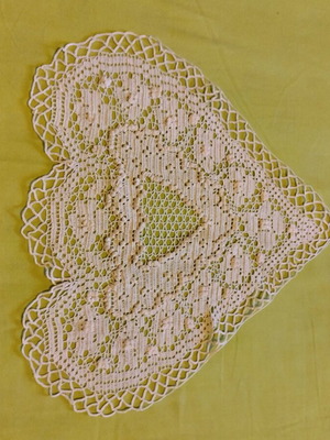 Handmade lace new, set of 2, ecru color
