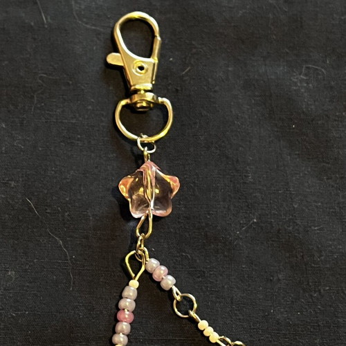 Alternative purple and blue keychain, handmade from scratch