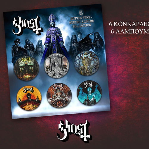 Ghost Studio Album Pins Set of 6 new