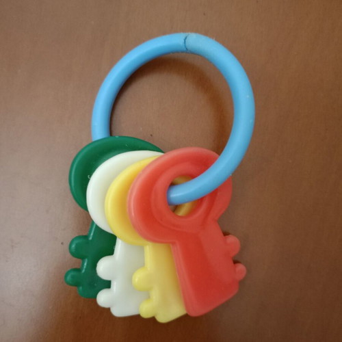 Fisher-Price Vintage Baby Keys used, colorful rattle toy