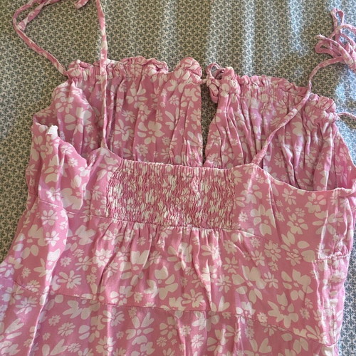 Bershka floral summer dress with front tie, size M, like new