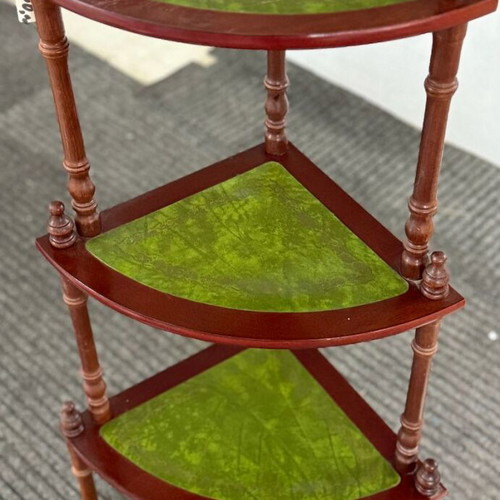 Corner Wooden Shelf like new with five triangular shelves
