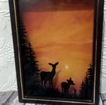 Σετ δύο μικρών κάδρων 3d μεταχειρισμένα με θέμα το ηλιοβασίλεμα