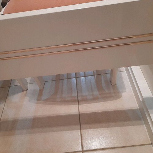 Τραπεζαρία σαν καινούργια 1,90×0,90 με 6 καρέκλες και τζάμι χαραγμένο