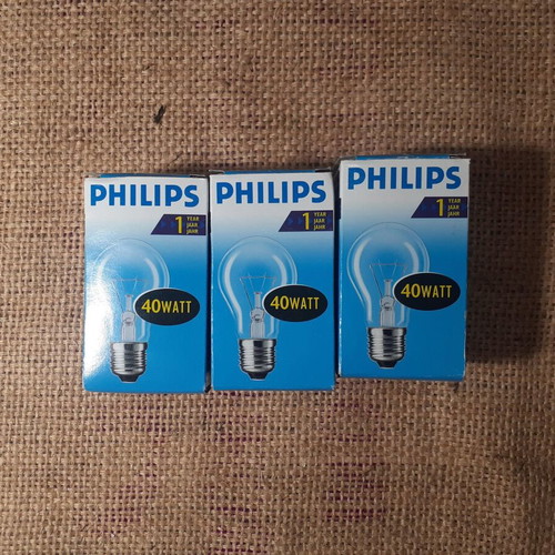 Vintage Phillips and Geyer incandescent bulbs used, set of 6