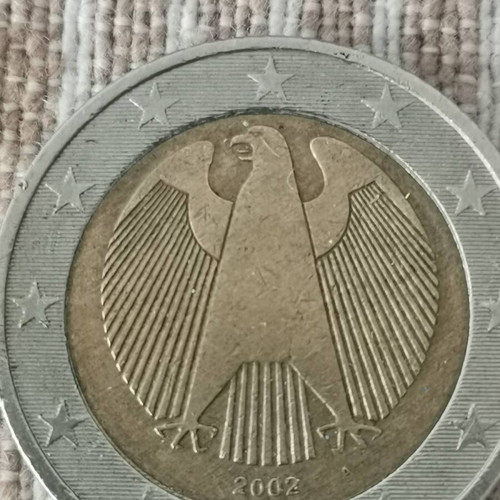Germany 2 Euro Coin 2002 F Like New, Rare Collectible