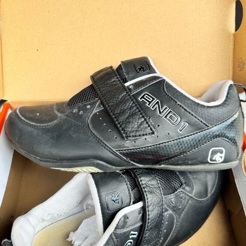 AND1 Basketball Shoes used, black-white, size 40.5