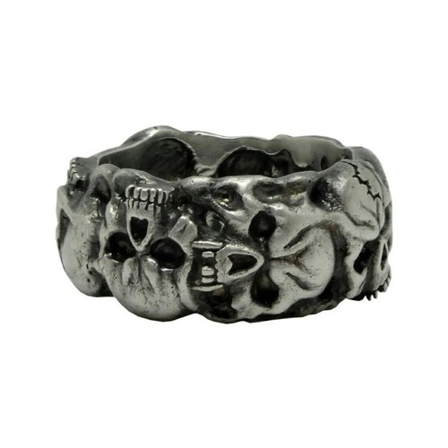 Handmade Sterling Silver 925 Skull Band Ring New